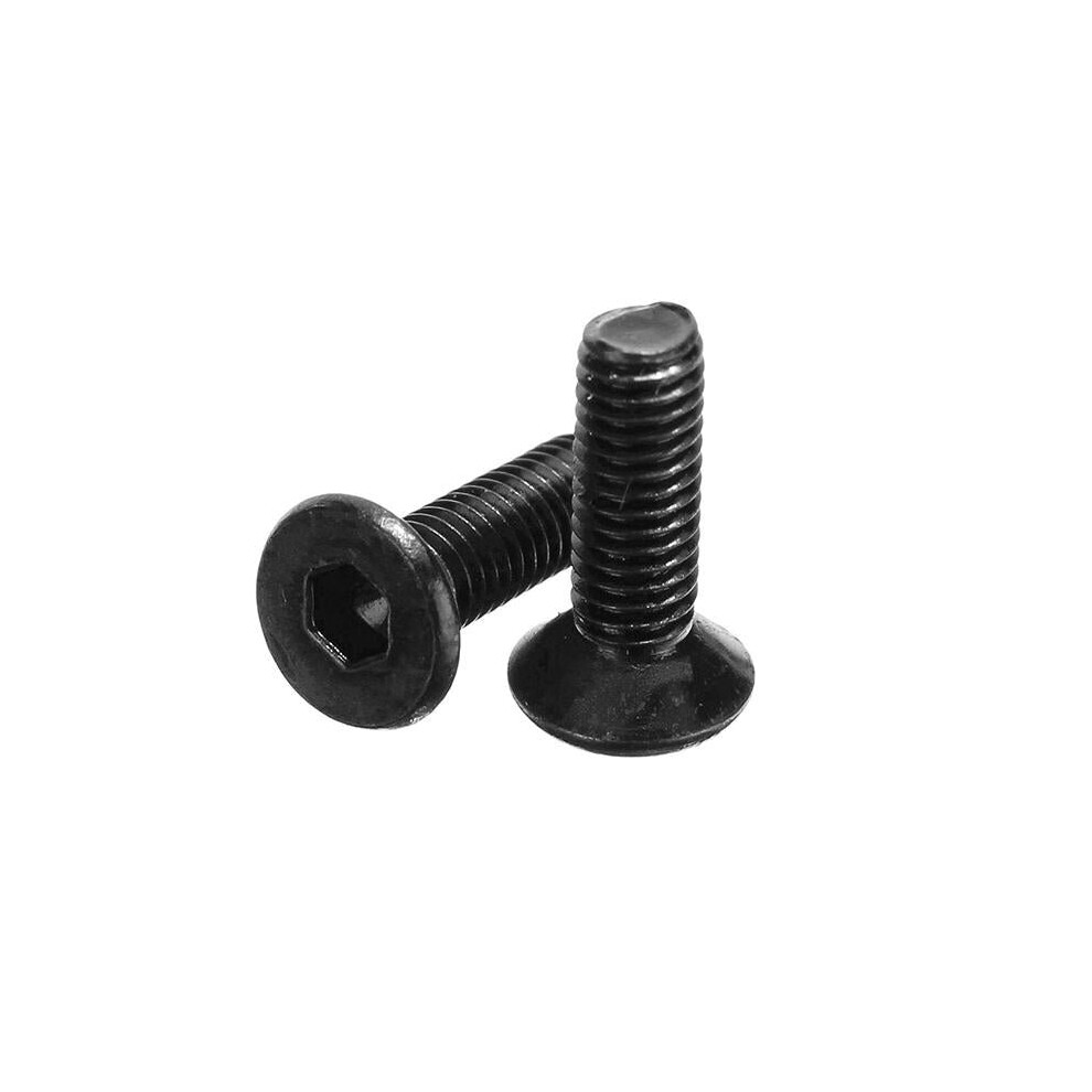 (4mm) M3CH11 50Pcs M3 Carbon Steel Hex Socket Flat Head Countersunk Screws Bolts 4-12mm Length