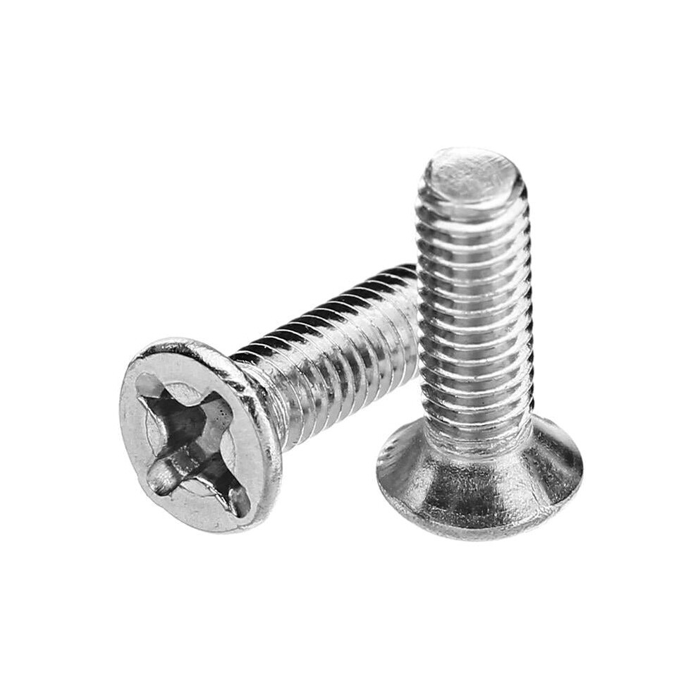 (8mm) M3SP1 50Pcs M3 Stainless Steel Phillips Flat Head Countersunk Machine Screw 4-12mm Length