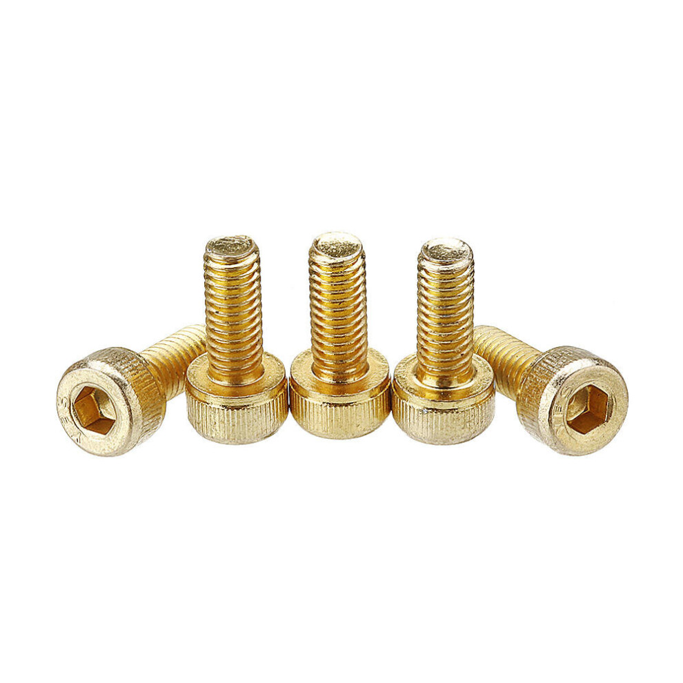 Photos - Nail / Screw / Fastener GreenZech  M4AH1 50Pcs Titanium Plated M4 Hex Socket Cap Head Screws Alloy Steel 12.9 Grade Screw Bolt M4*10 (8mm)