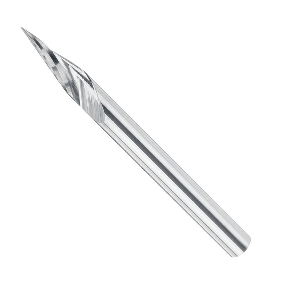 10Pcs 3.175Mm Shank Engraving Bit End Milling Cutter 20 Degrees Tip 0.1Mm Carbide 3D Milling Bit Carving 6112211913612