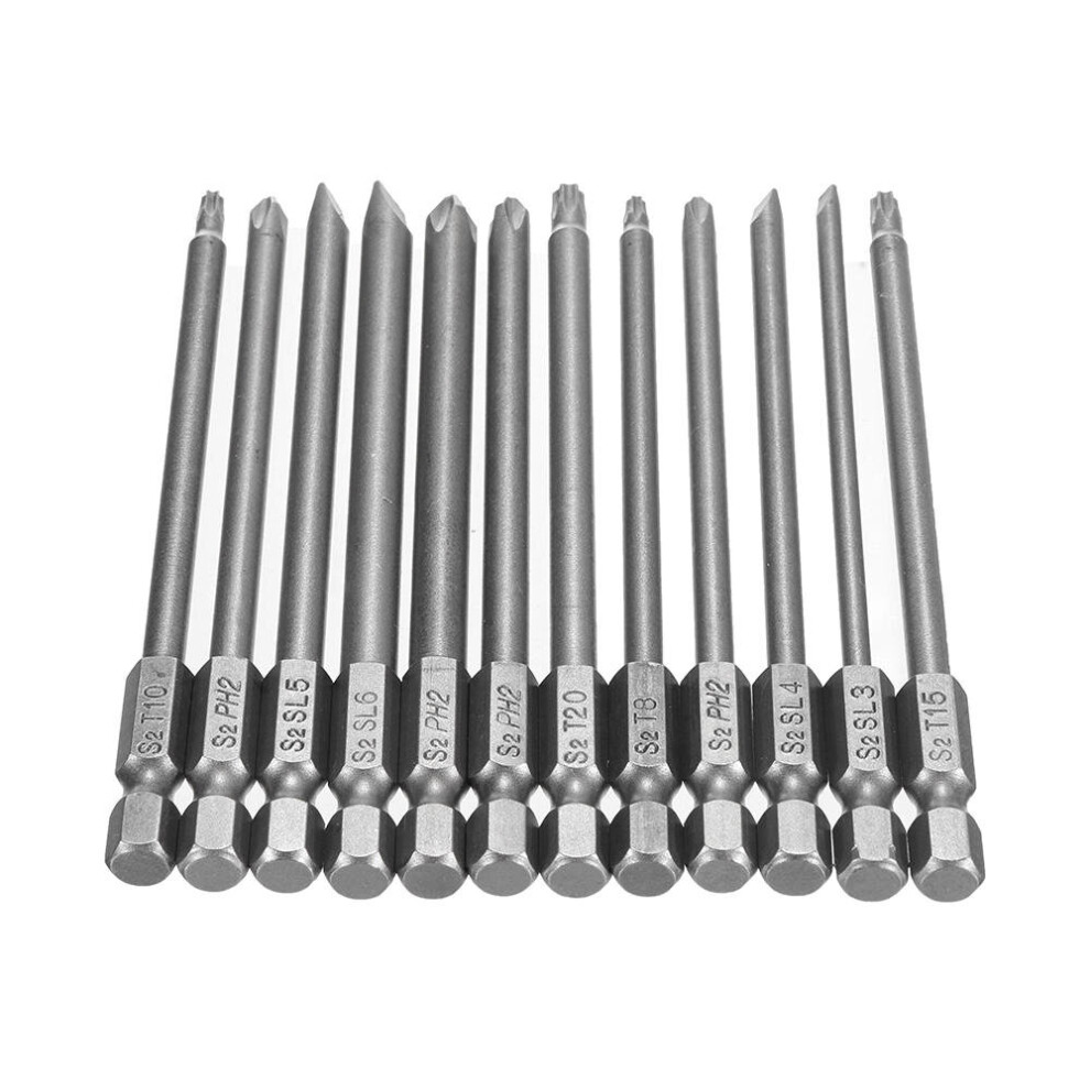 16Pcs 100Mm Screwdriver Bits Set Torx Hex Screwdriver Bit 6112211916668