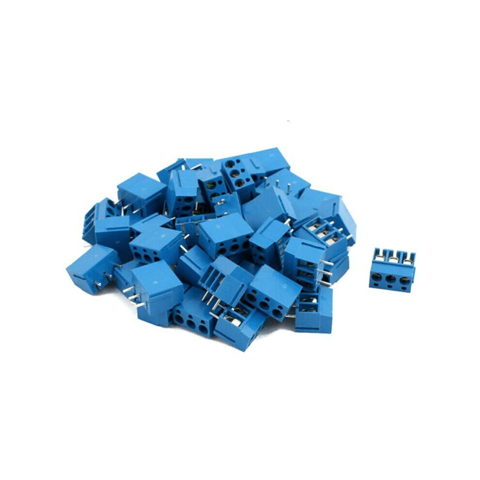 100pcs 2Pin 3pin 4Pin Wire Terminal Copper 5mm Pitch PCB Screw Terminal Block Connectors 300V 16A