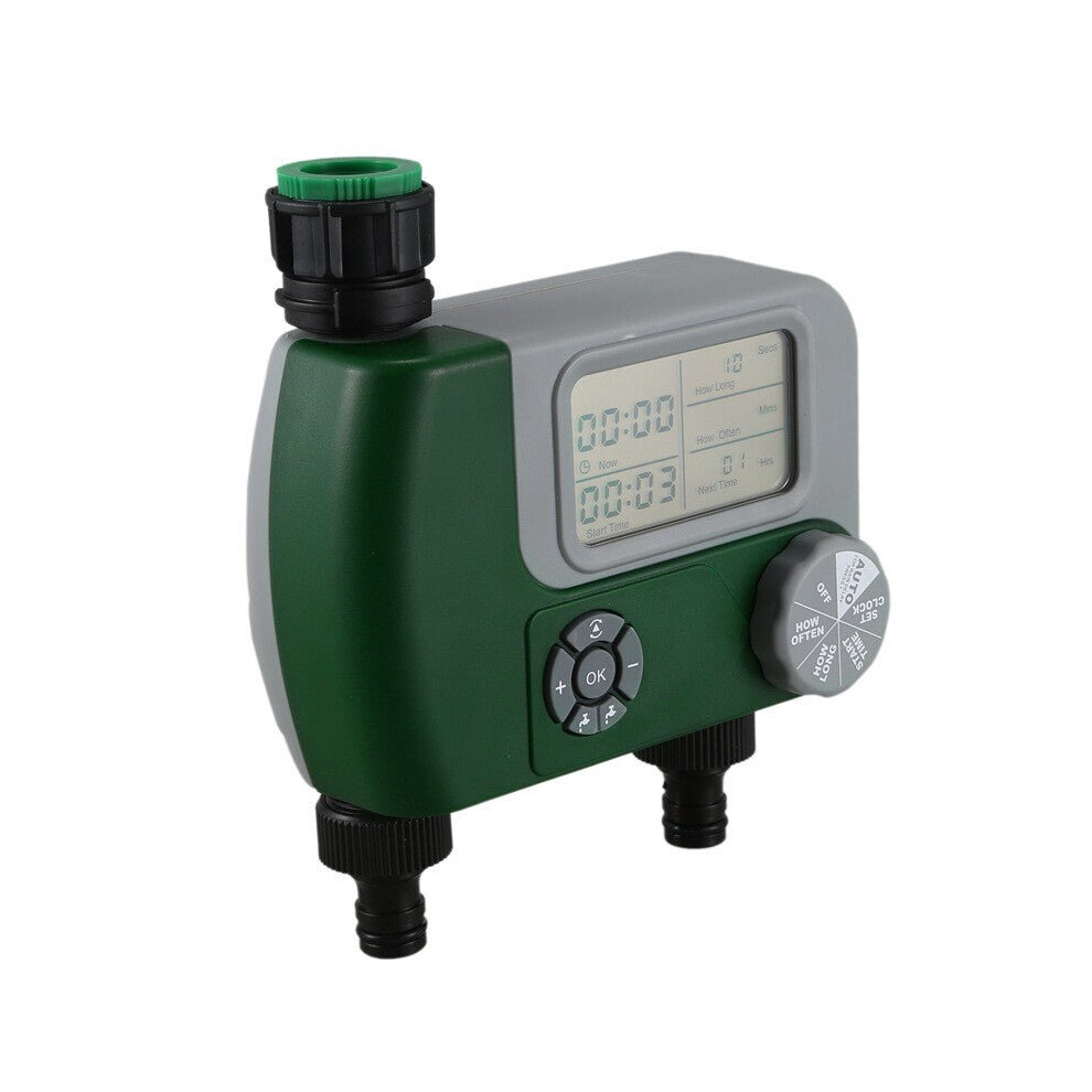 Dual interface watering timer device smart large screen digital display irrigation tool