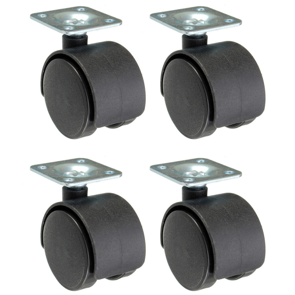Greenzech 4Pcs Office Chair Swivel Castors Caster Wheels Nylon