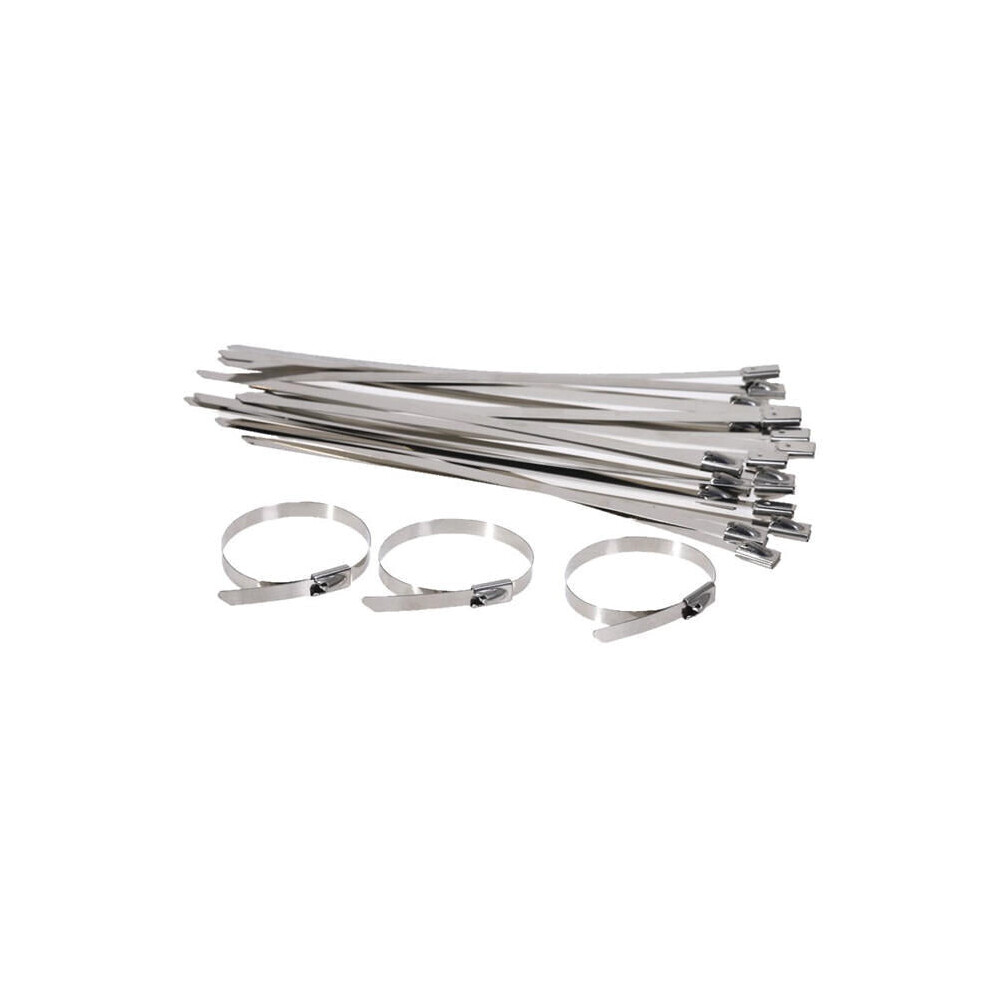 (100mm) 100Pcs 100-400mm Stainless Steel Zip Tie Cable Organizer Ties