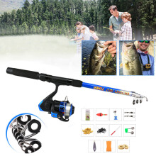 13pcs/set Fishing Rod Reel Combo Telescopic 5.2:1 BB Fishing Rod Set Ultralight Fishing Tackle Fishing Rod Fishing Reel Fishing Tool Set
