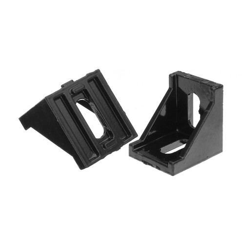 40x40mm Aluminium Black Angle Corner Joint Electrophoresis Right Angle Bracket 4Pcs 2