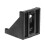 40x40mm Aluminium Black Angle Corner Joint Electrophoresis Right Angle Bracket 4Pcs 8
