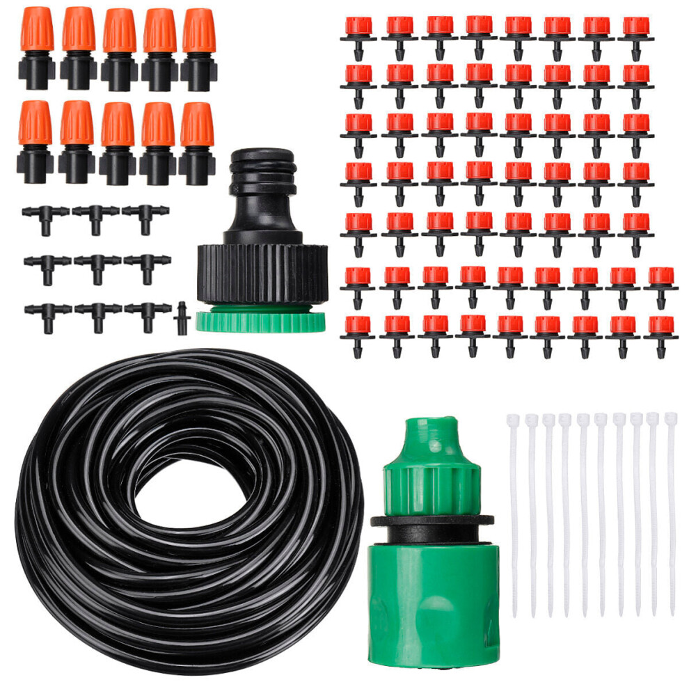 (25M 91pcs) 33/133/91/191Pcs Automatic Drip Irrigation Controller System Kit Micro Sprinkler Garden Watering