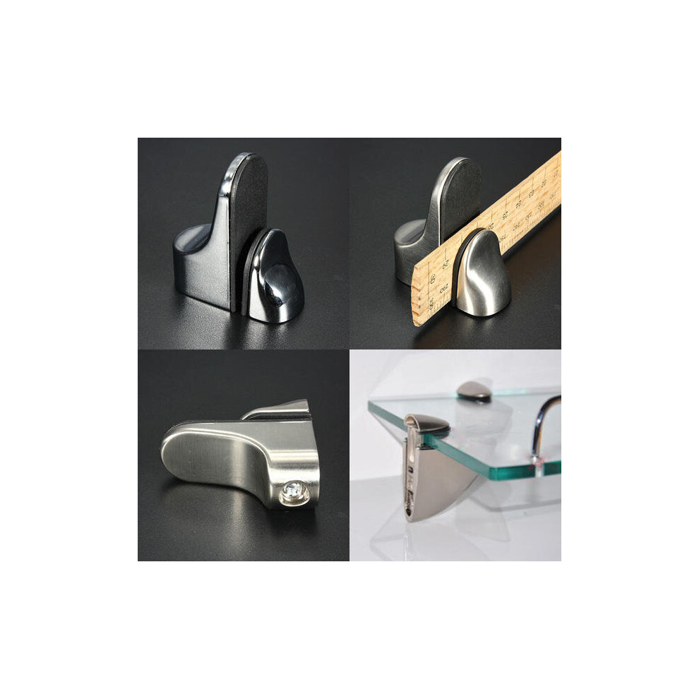 (A) Metal Adjustable Shelf Holder Bracket For Glass or Wood Shelves