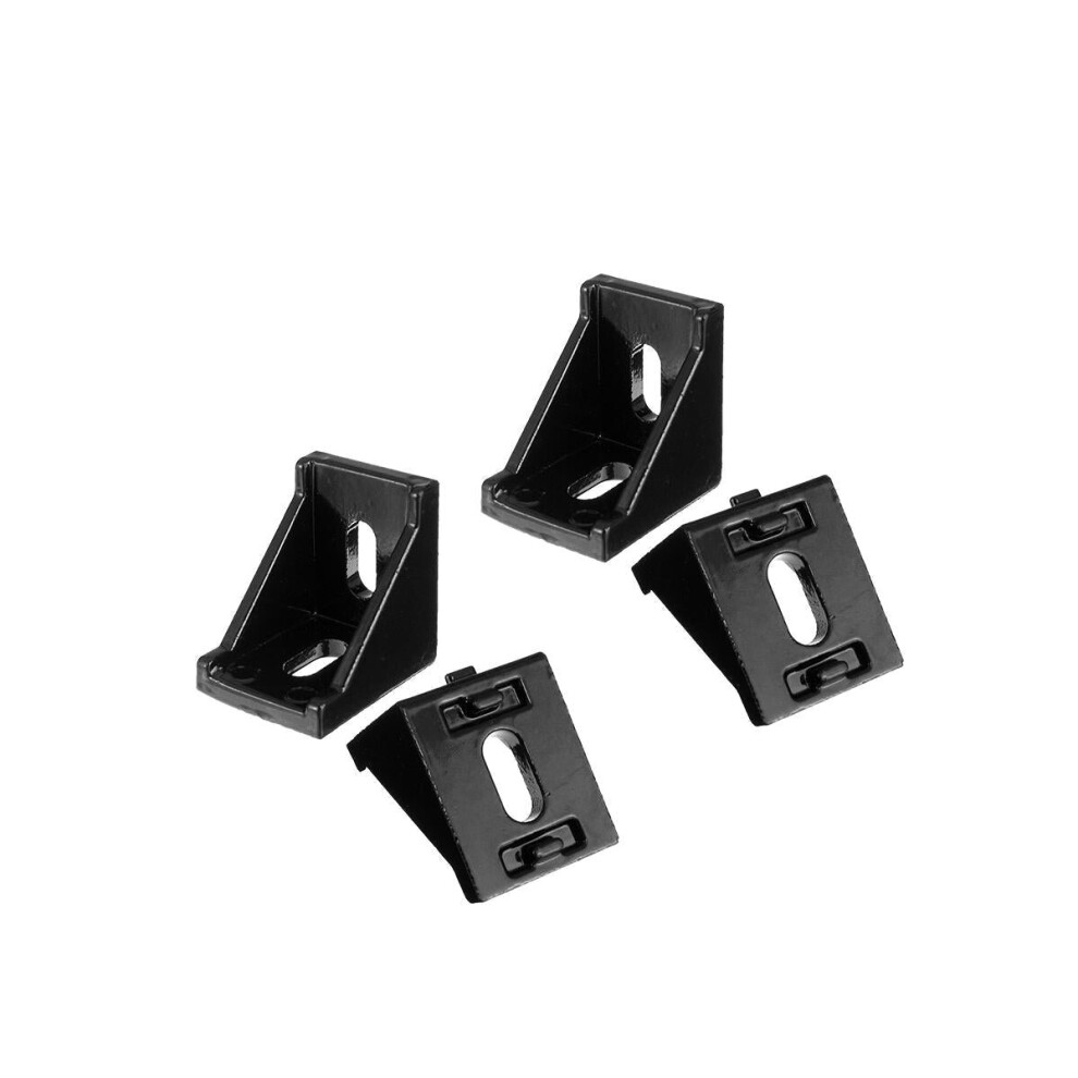 40x40mm Aluminium Black Angle Corner Joint Electrophoresis Right Angle Bracket 4Pcs