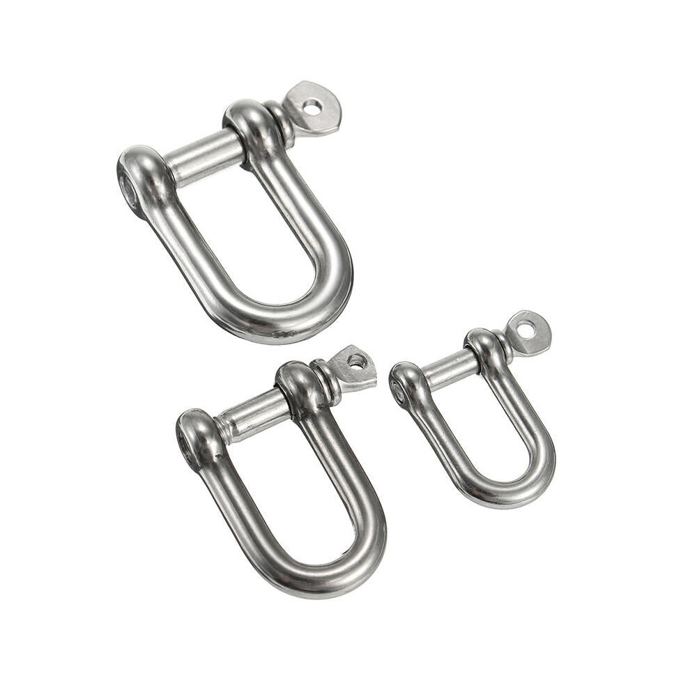 (M4) M4 M5 M6 D Shackle with Screw Pin 304 Stainless Steel U Shape Bracelet Shackle