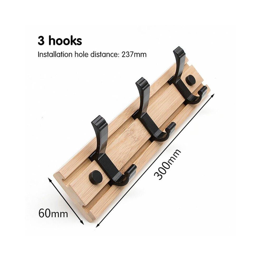 (S) 3/4/5 Hooks Wall Coat Rack Storage Hook Hat Clothes Hanger Home Bedroom Organizer