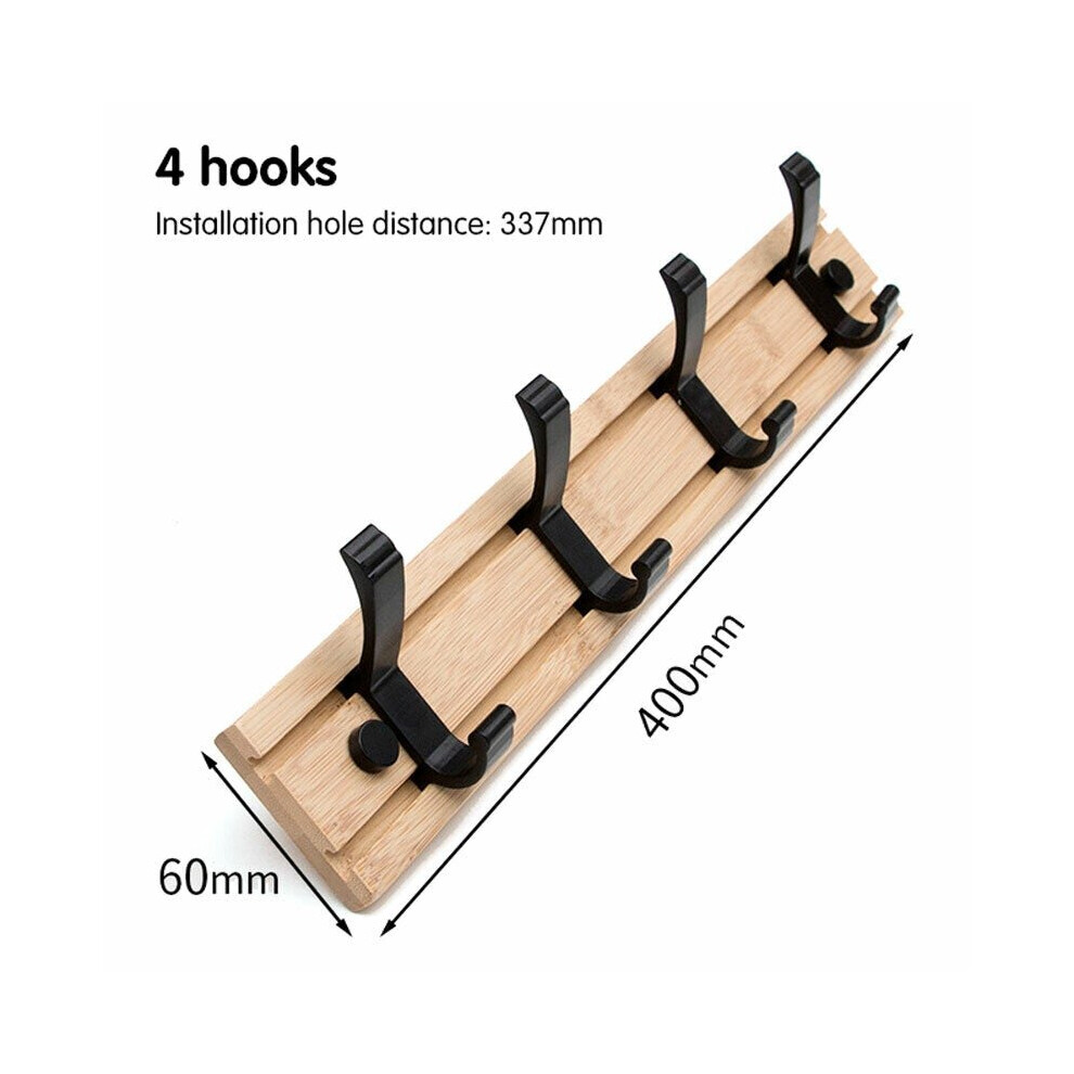 (M) 3/4/5 Hooks Wall Coat Rack Storage Hook Hat Clothes Hanger Home Bedroom Organizer