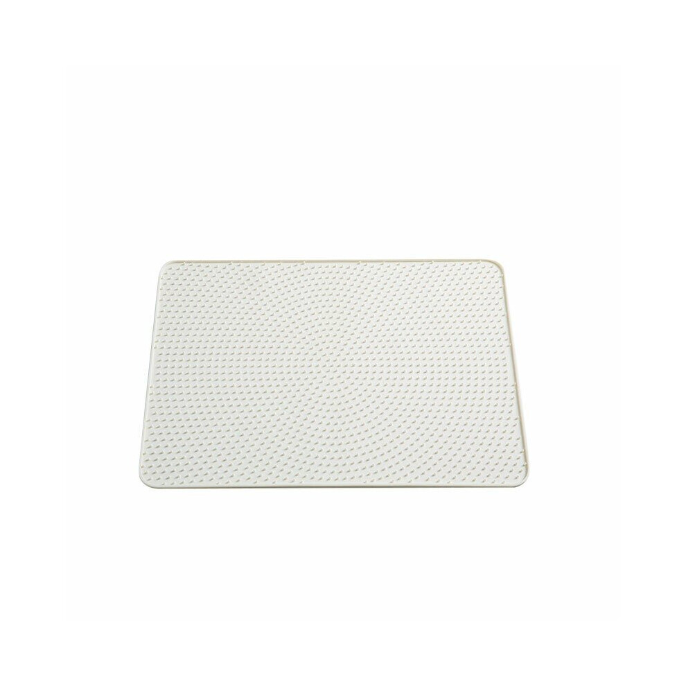(White) Cat Litter Pad Silicone Material Waterproof White Pet Mat