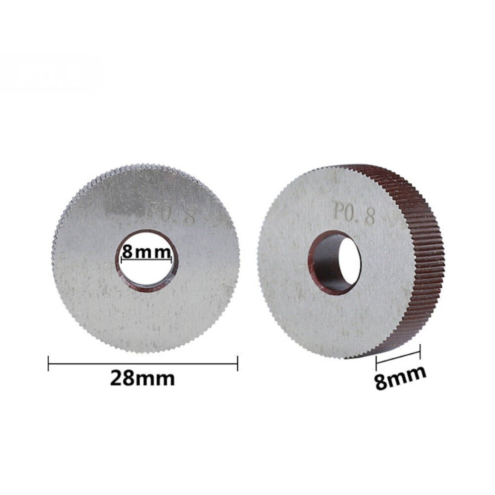 (P0.8) 0.8-2.0 Pitch Diagonal Coarse 19mm OD Knurling Wheel Roller Tool