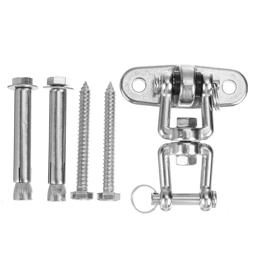 (A) Basket Accessories Stainless Steel 360 Swivel Swing Fixed Buckles 3654659421296