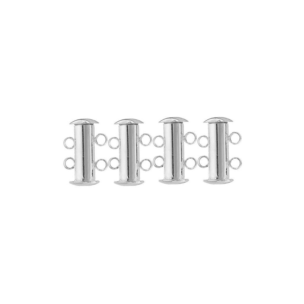(2 loops:Approx. 15x5mm) 5pcs Magnetic Clasp Buckle Hooks With 2/3 Loops Metal Magnetic Buckle DIY Connectors