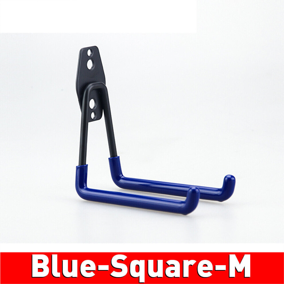 (Blue Square M) 9PCS Garage Storage Wall Mounted Hooks Utility Heavy Duty Hangers Hanging Bike