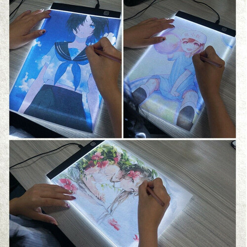 () A4 LED Drawing Board 1.5m USB Cable Charging Model A4 Copy Table Drawing Board Translucent Calligraphy Table Toys 2