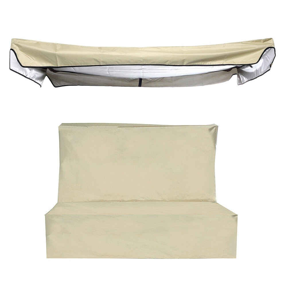 () 2PCS Garden Swing Seat Cover Canopy Top Covers Set Patio Chair Replacement Set-image-OPC-P97ZG9B-NEW
