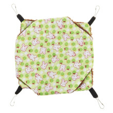 (Green, L) Pet Hammock Double-Layer Plush Fleece Soft Hanging Nests Sleeping Bed for Pet Home Decoration