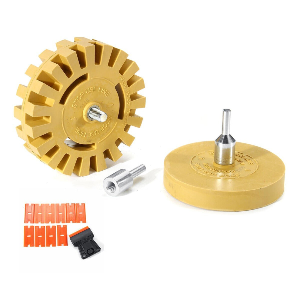 13Pcs Car Vehicle Caramel Wheel Decal Tape Removal Eraser Remover Scraper Tools Kit 3654659277527