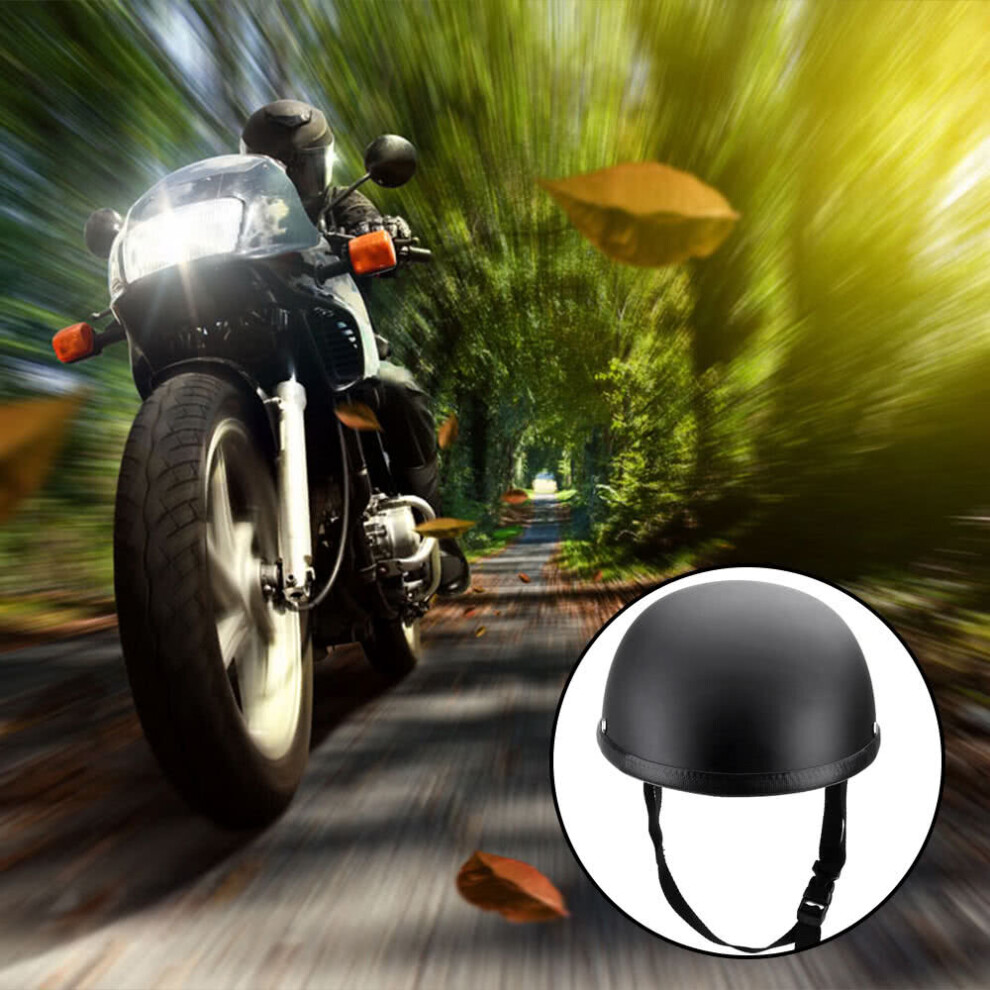 Motorcycle Half Open Face Helmet Matt Protection Shell For Scooter Bike Black 3654657574017
