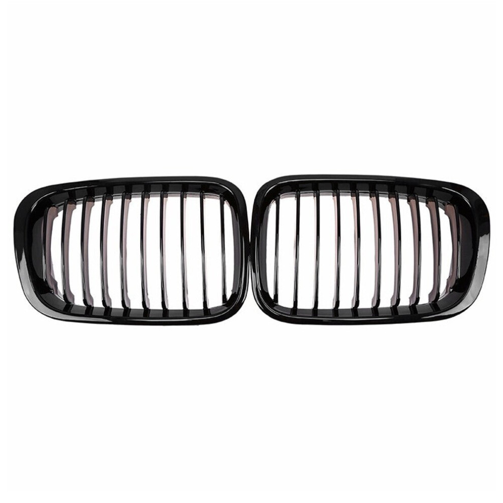 2Pcs Front Bumper Hood Kidney Grille Racing Replacement for BMW 3-Series E46 4-Door 1998-2001