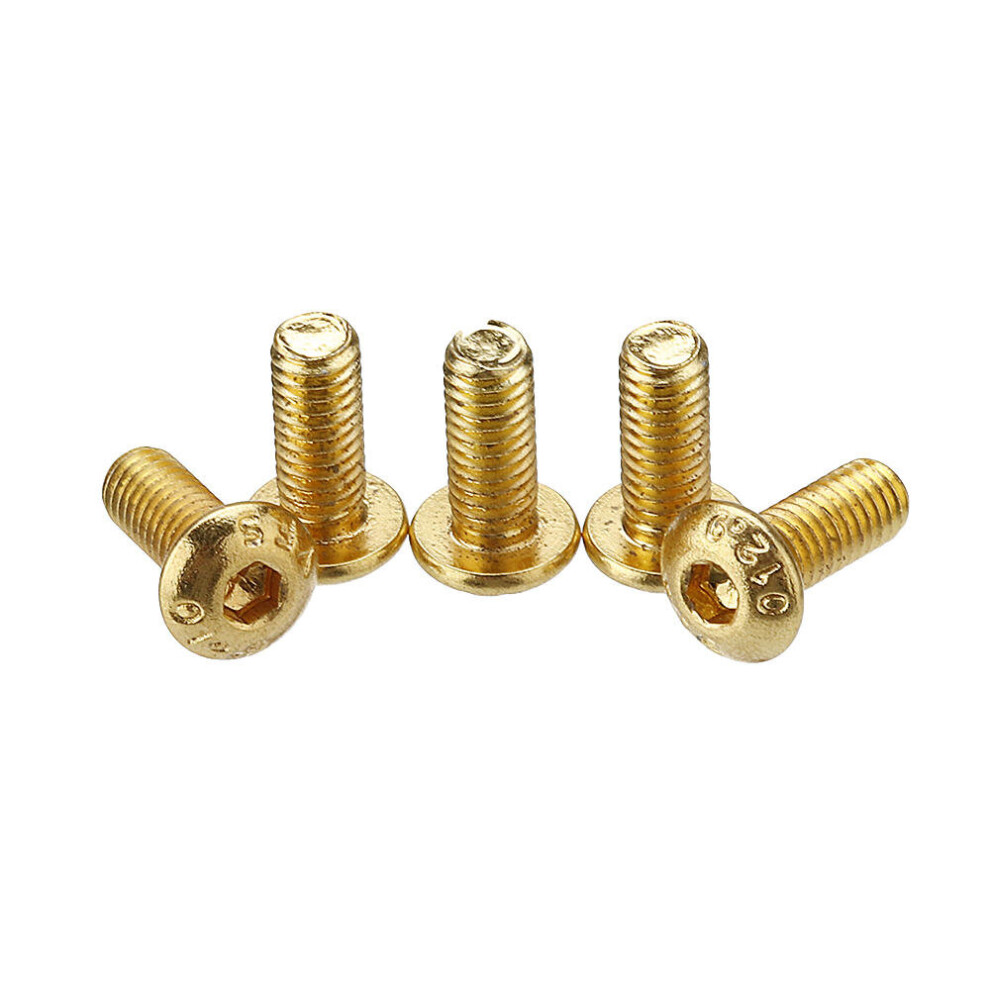 (8Mm) M4ah3 50Pcs Titanium Plated M4 Hex Socket Button Head Screws Alloy Steel 12.9 Grade Screw Bolt M4*10 3654659419835