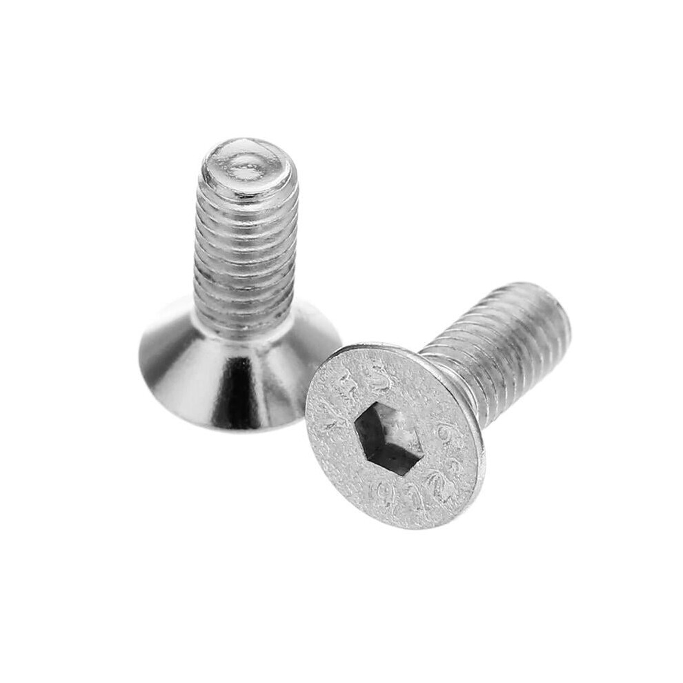 (8mm) M3ASH5 10pcs M3 Hex Countersunk Flat Head Screws Alloy Steel Titanium Plated 12.9 Grade