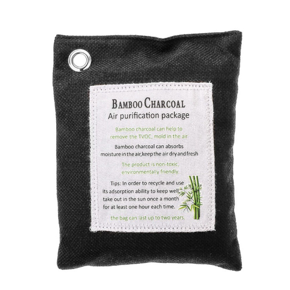 (Black) Bamboo Charcoal Bag 200g Pack 1