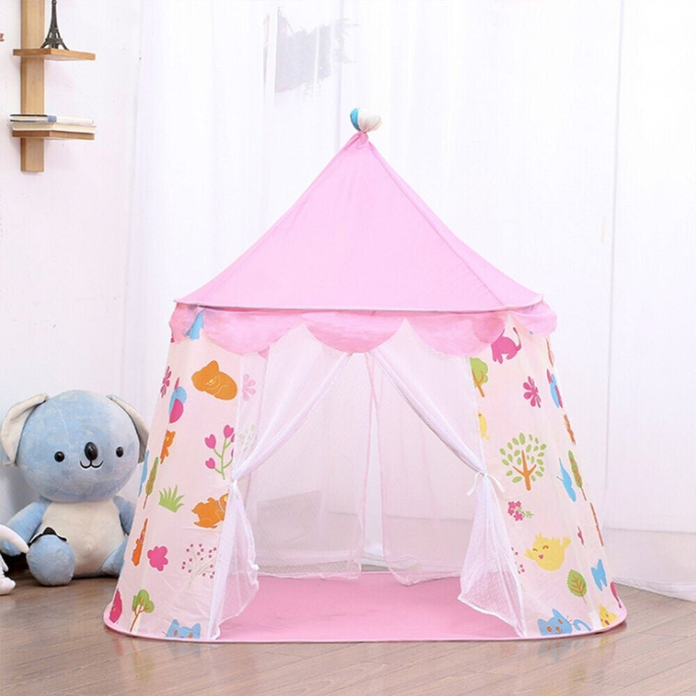 () Kid Princess Castle Tent Portable Folding Children's Tents Baby Outdoors Play House for Infant Indoors Room Toddler Game Tent