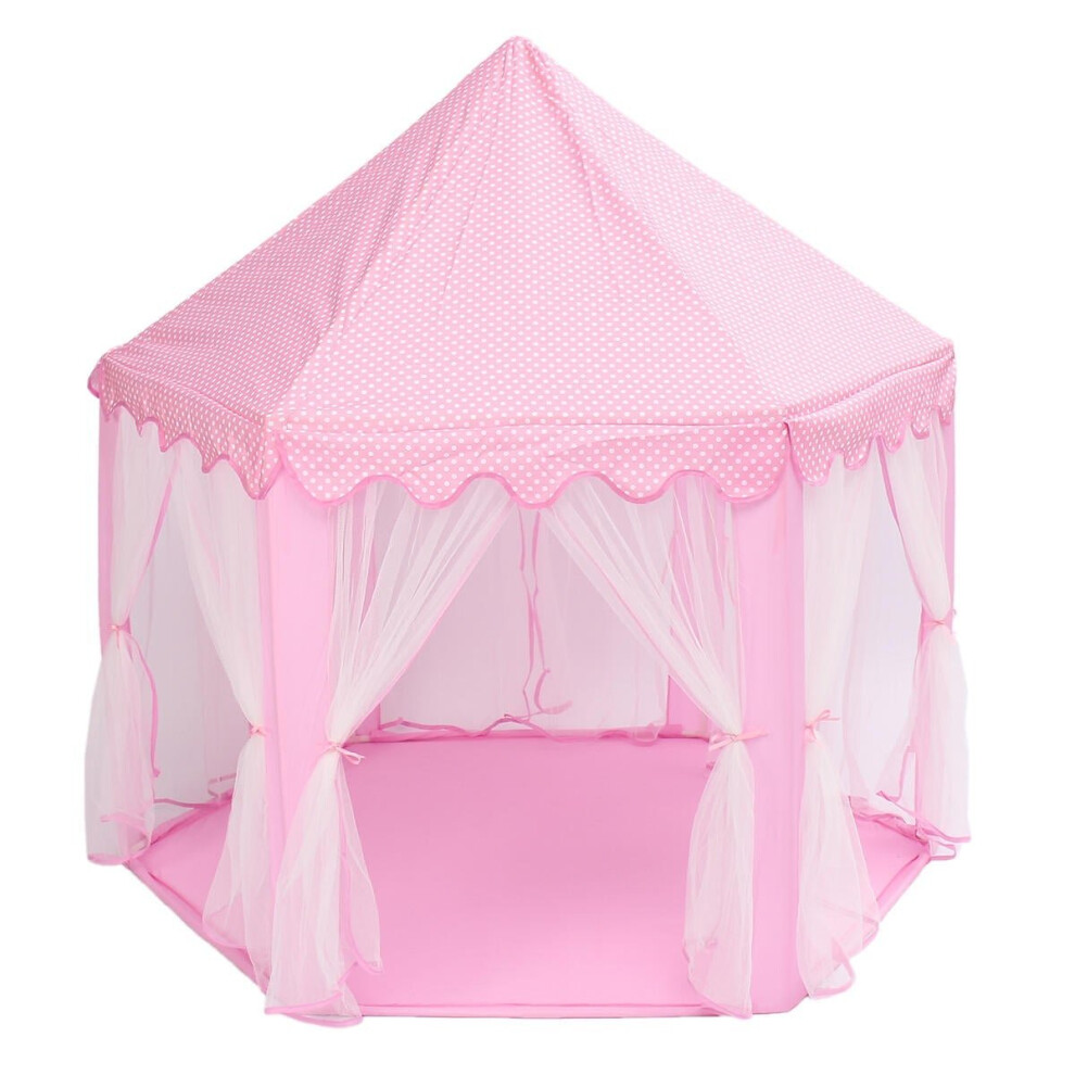 () Portable Princess Castle Play Tent Activity Fairy House Fun Toy 55.1x55.1x53.1 Inch