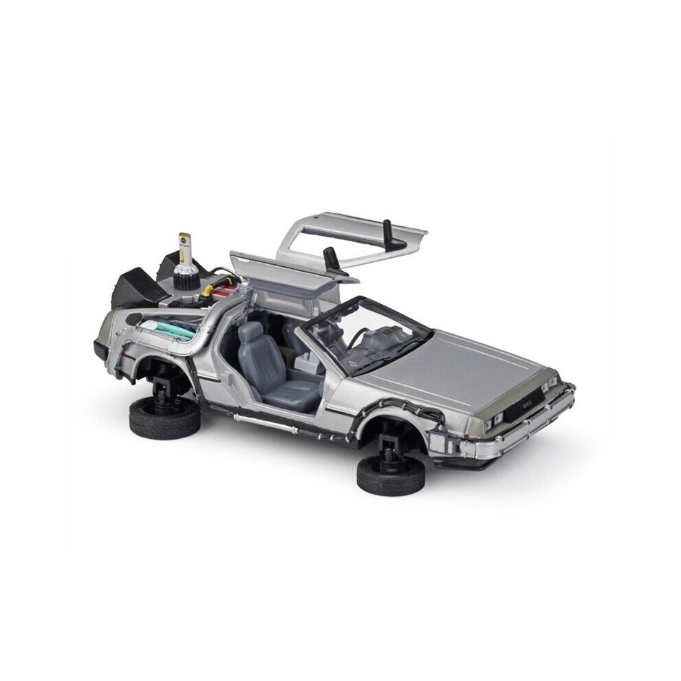 Diecast Alloy Model Car Door Openable Delorean Back to the Future Time Machines Metal Toy Car for Kid Gift Collection