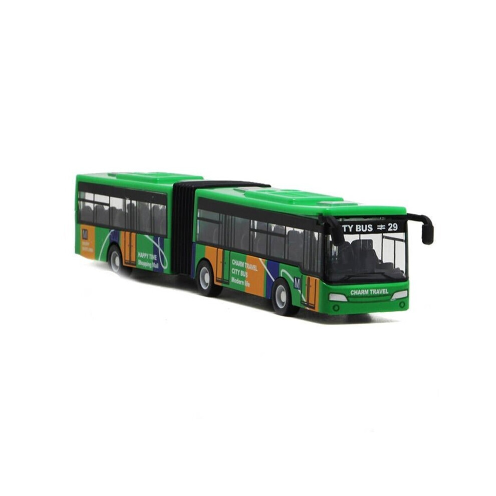 (Green) 18.5cm 7.3" Alloy Bus 1:32 Diecast Model Toy Car Kid Gift House Play