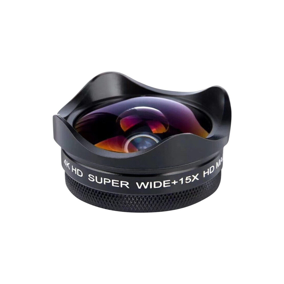 4K Ultra Hd Smartphone Camera Lens 0.45X Wide-Angle 15X Macro Phone With Universal Clip 3654659043689