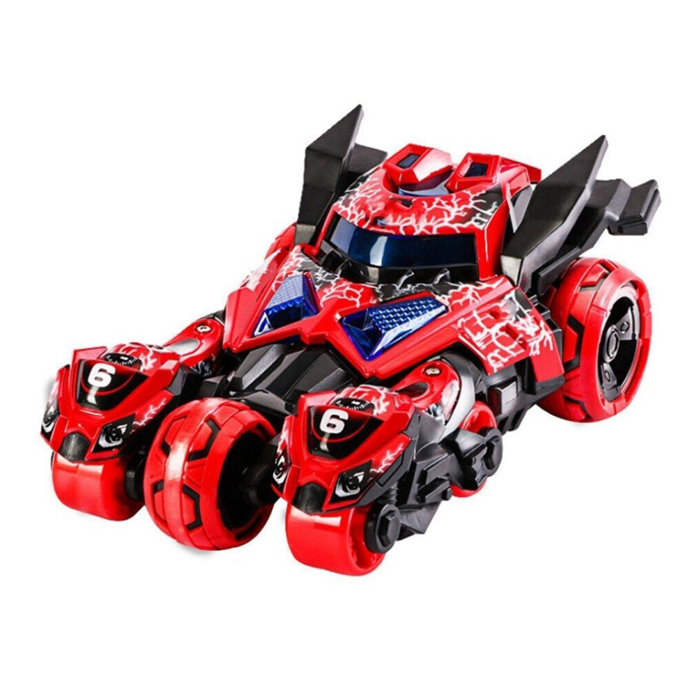 (Red) 1:32 Alloy Launch Chariot Pull Back Diecast Car with Sound Light Model Toy for Children