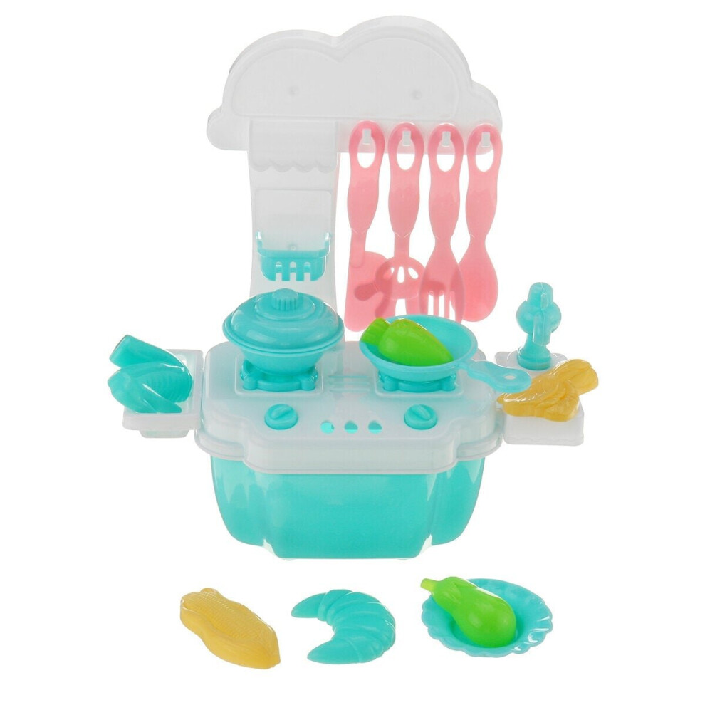 () Kid Play House Toy Kitchen Cooking Pots Pans Food Dishes Cookware Toys