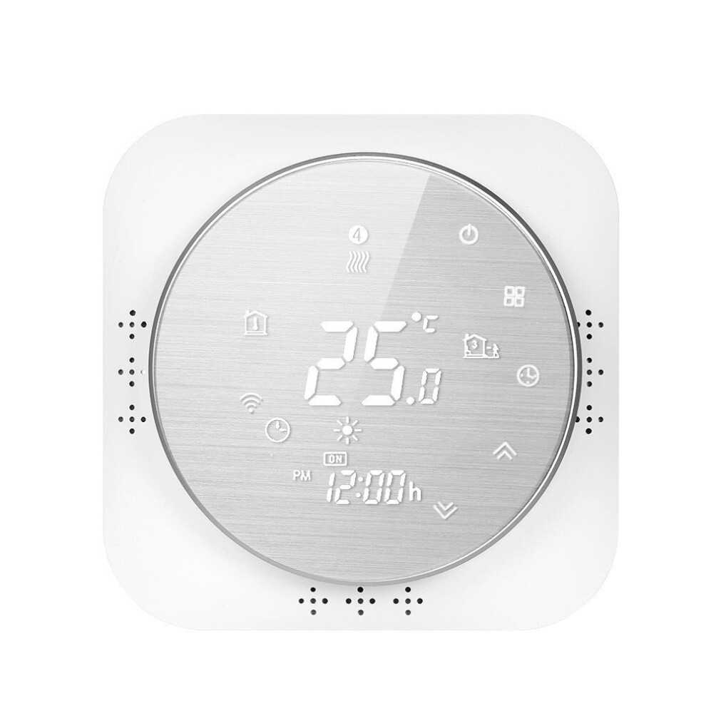 (Silver, With Wifi) Programmable Thermostat 5+1+1 Six Periods Touchscreen LCD with Water Heating Thermoregulator