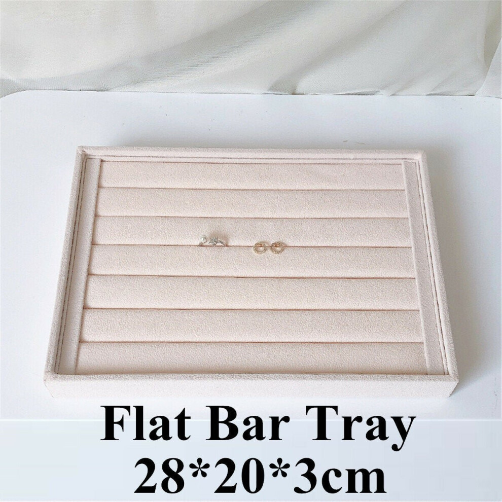 () Jewelry Display Organizer Box Storage Showcase Necklaces Earrings Ring Tray