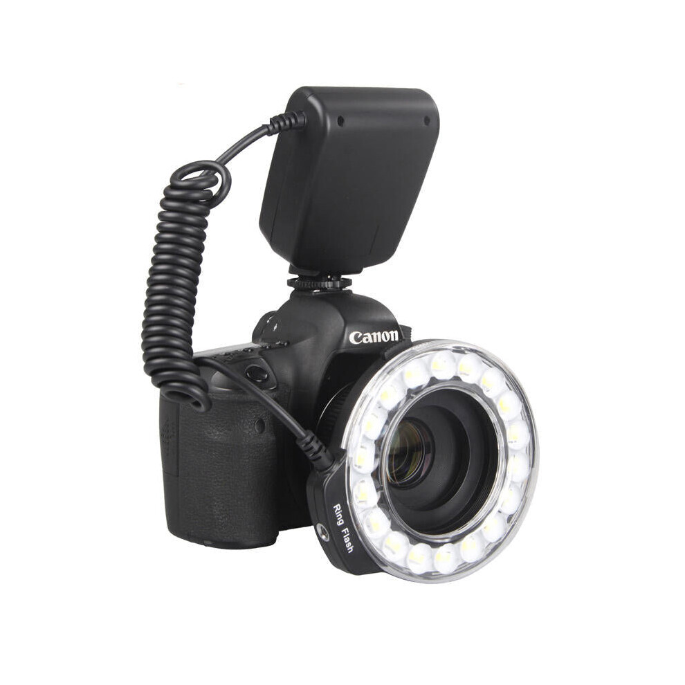 Universal Macro LED Ring Flash Video Light for Canon for Nikon for Sony DSLR Camera 3000K-9000K