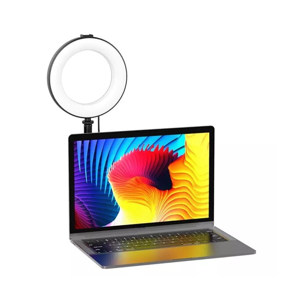 Ring Led Video Video Conference With Suction Cup Laptop Live Streaming Fill 6 Inches 3200K-6500K Light 6112211809717