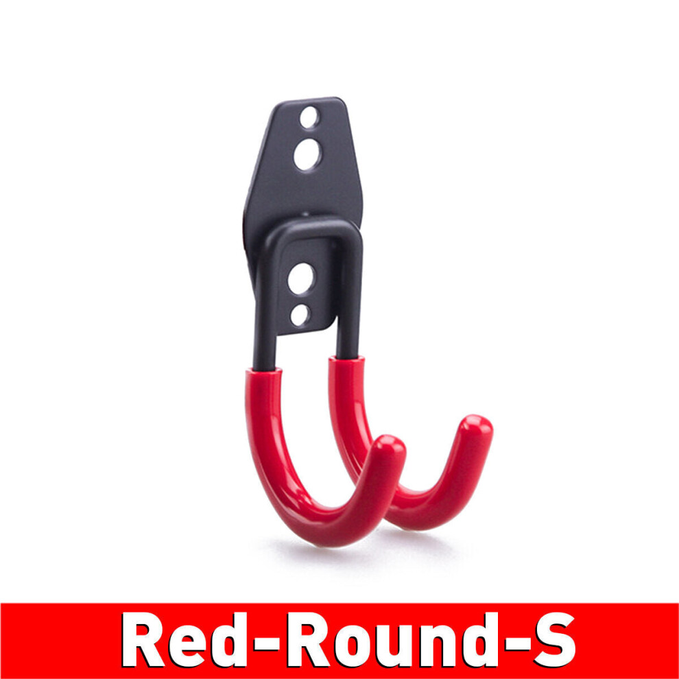 (Red Round s) 9PCS Garage Storage Wall Mounted Hooks Utility Heavy Duty Hangers Hanging Bike