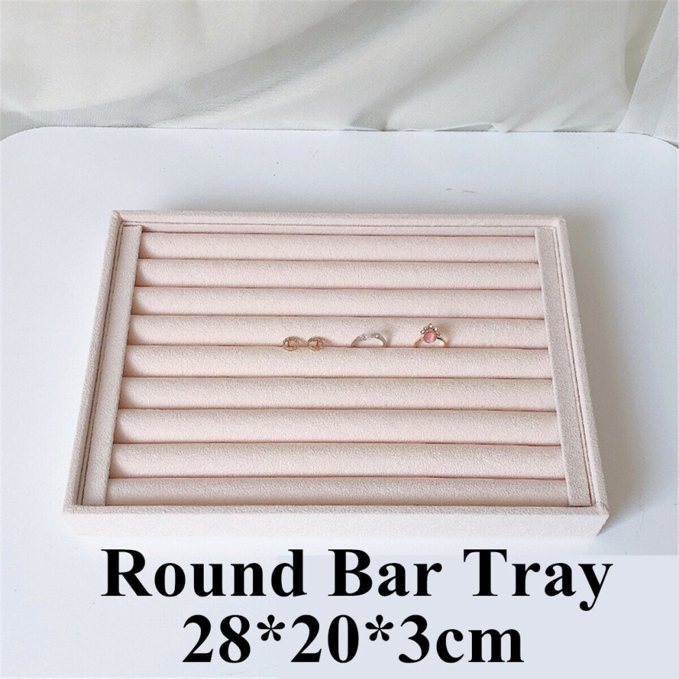 () Jewelry Display Organizer Box Storage Showcase Necklaces Earrings Ring Tray