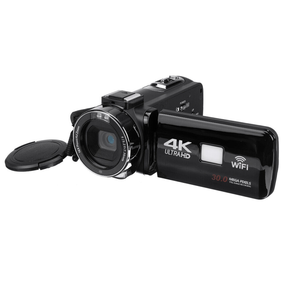 Ultra HD 4K 18X 30MP 18X Zoom 3 inch LCD Digital Camcorder Video DV Camera 270 Rotation for Vlogging Youtube Video Recording