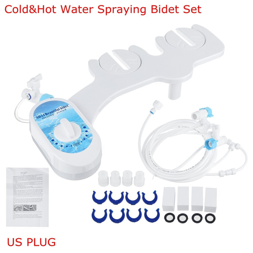 (Type B) 7/8 Bidet Fresh Water Spray Mechanical Non-Electric Toilet Seat Attachment