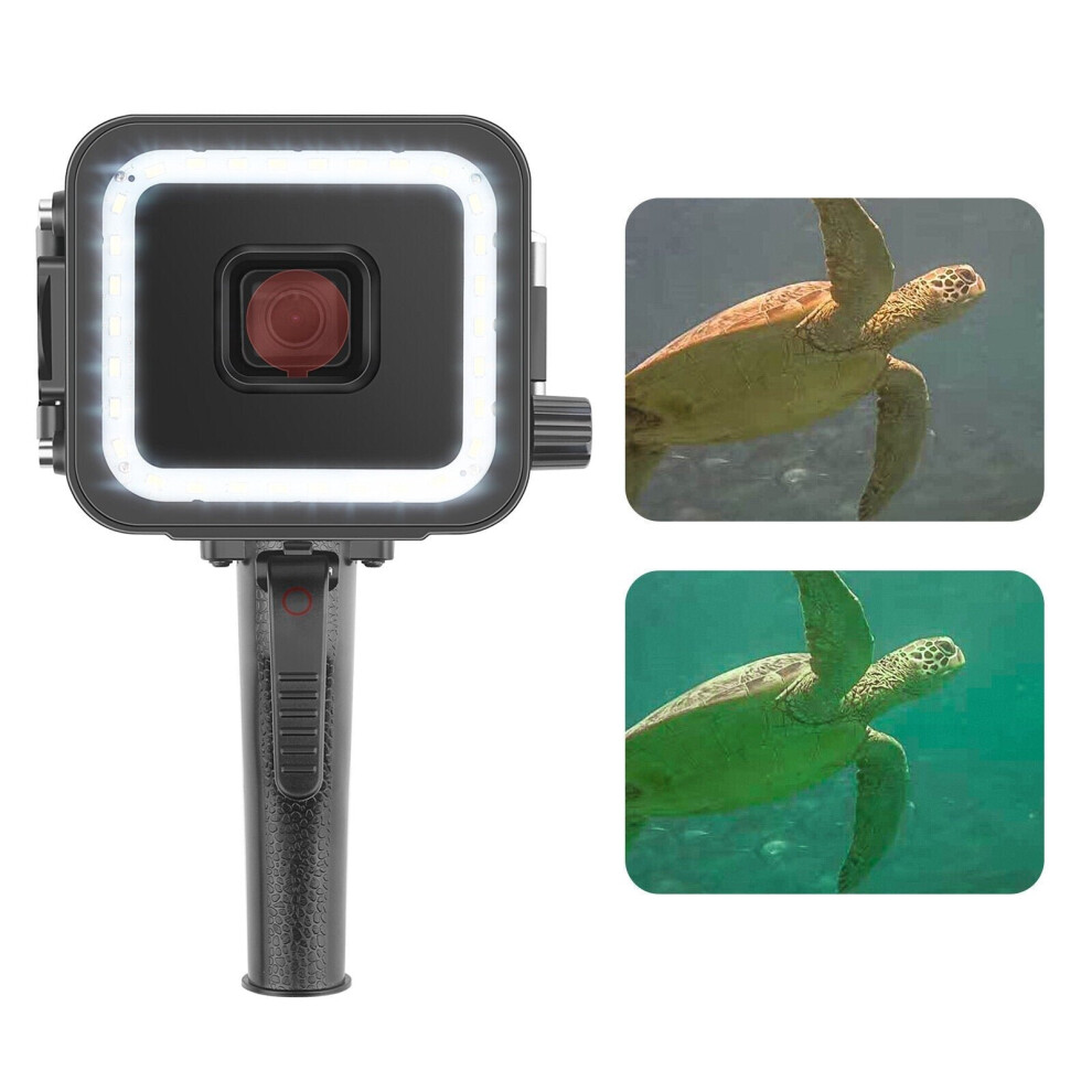 LED Underwater Lamp Diving Light for GoPro Hero 7 6 5 Black Video Flash Fill Lights Waterproof Case Red Filter Trigger