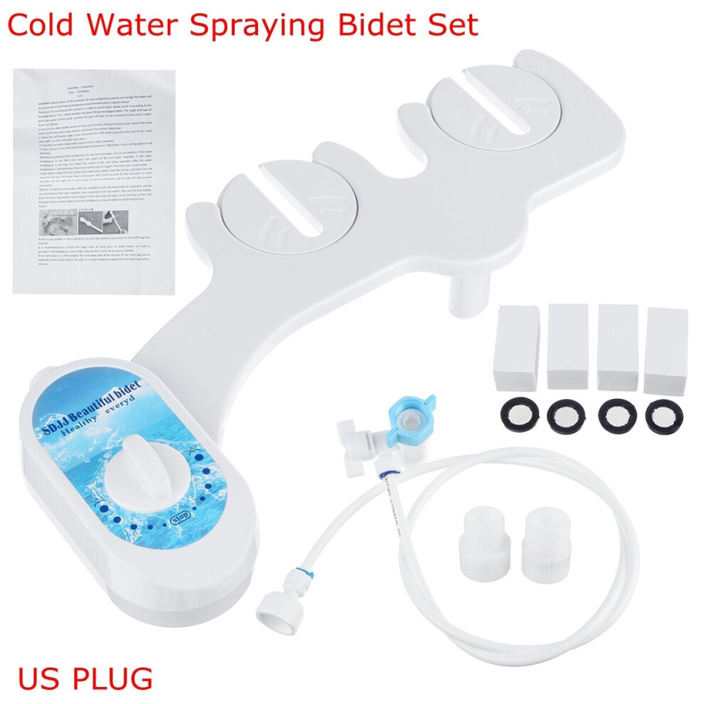 (Type A) 7/8 Bidet Fresh Water Spray Mechanical Non-Electric Toilet Seat Attachment