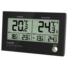 Youshiko Twin Wireless Indoor Outdoor Thermometer / Temperature Monitor Meter with Wireless sensor & Maximum and Minimum ( 24 Hour Auto Reset )